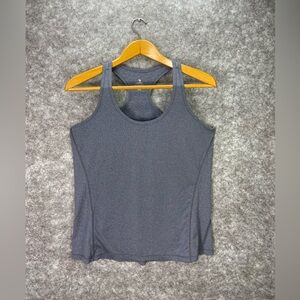 Icyzone Tank Top Womens 2XL Gray Racerback Athletic Workout Gym Activewear Yoga